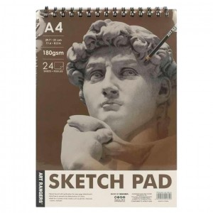 Альбом для ескізів А4 24 аркуші, 180 г/м² Sketch Pad 102.PB.02 спіраль зверху