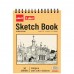 Альбом для ескізів А5 30 аркушів, 160 г/м² Sketch Book ETBZ-015-16K верхня спіраль