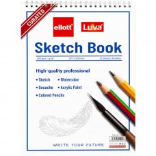 Альбом для ескізів А3 15 аркушів, 180 г/м² Sketch Book ETBZ-017-A3 верхня спіраль