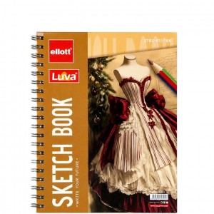 Альбом для ескізів А5 30 аркушів, 160 г/м² Sketch Book ETBZ-011-16K на спіралі
