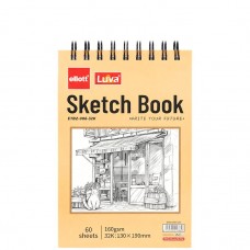 Альбом для ескізів А6 60 аркушів, 160 г/м² Sketch Book ETBZ-006-32K верхня спіраль