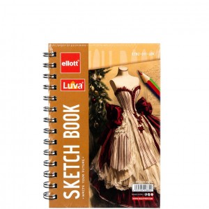 Альбом для ескізів А6 30 аркушів, 160 г/м² Sketch Book ETBZ-011-32K на спіралі