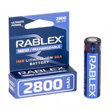 Акумулятор RABLEX 2800mah 30А 3.7V 18650 високотоковий(БЕЗ ЗАХИСТУ) 000332