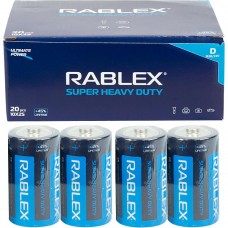 Батарейка RABLEX R20 1.5V сольова 000400