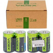 Батарейка Videx LR2O / D 2pcs SHRINK V-290980