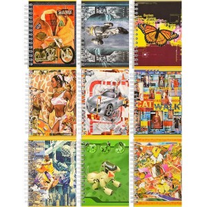Блокнот А6 "Графіка" 80арк., клітинка, спіраль асорті