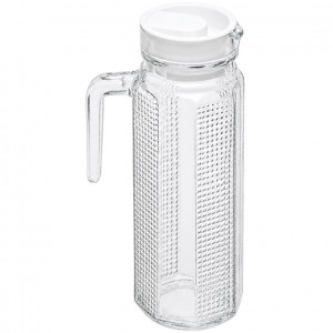 Графін скляний 1л круглий 1.1L