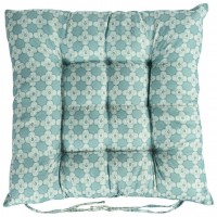 Подушка на стілець 40*40см "Візерунок" стьобана із зав'язками №2