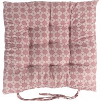 Подушка на стілець 40*40см "Візерунок" стьобана із зав'язками №2