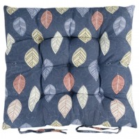 Подушка на стілець 40*40см "Листя" стьобана із зав'язками №1