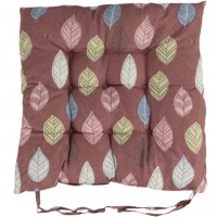 Подушка на стілець 40*40см "Листя" стьобана із зав'язками №1