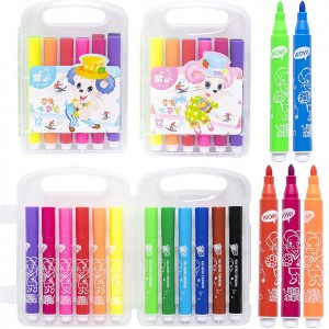 Фломастер 12 кольорів "Water color pen" у пластиковому боксі 229-12