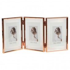 Фоторамка металева на 3 фото 10×15 см Rose Gold 4R 12001T6R