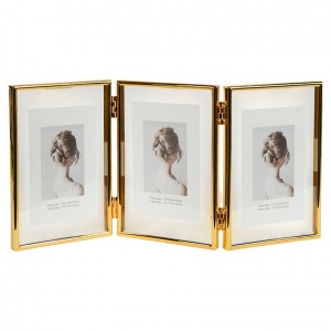 Фоторамка металева на 3 фото 10×15 см GOLD 4R 12001T6G