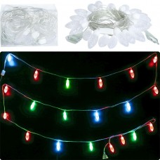 УЦІНКА! Гірлянда електрична "Лампочка-Шишка" 20шт 5М LED кольорова D-41