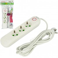 Подовжувач електричний на 3шт/3м з вимикачем A03-3M