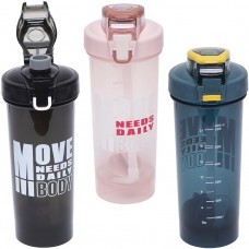 Пляшка для води пластик 0,8 літра з трубочкою 8896