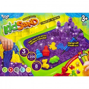 Набір креативної творчості "Кінетичний пісок "KidSand" 1200г+пісочниця укр ДТ-KП-03-13