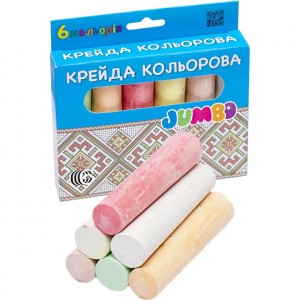 Крейда 6 кольорів JAMBO "С"