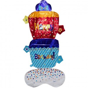 Кулька фольгована підлогова "Happy Birthday" 120 см FL-005