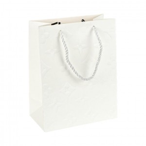 Пакет подарунковий 31х42х12 см з рельєфним тисненням WHITE HL-1861