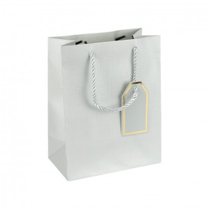 Пакет подарунковий 26х32х12 см однотонний SILVER HL-1992