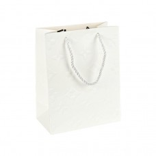 Пакет подарунковий 26х32х12 см з рельєфним тисненням WHITE HL-1860