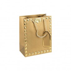 Пакет подарунковий 18х23х10 см із тисненням фольгою GOLD HL-1910