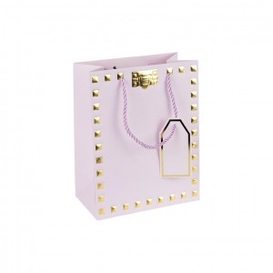Пакет подарунковий 18х23х10 см із тисненням фольгою PURPLE HL-1920