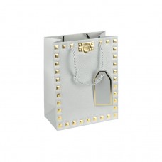 Пакет подарунковий 18х23х10 см із тисненням фольгою SILVER HL-1930