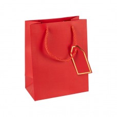 Пакет подарунковий 26х32х12 см однотонний RED HL-1971