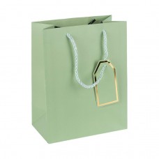 Пакет подарунковий 31х42х12см однотонний LIGHT GREEN HL-1978