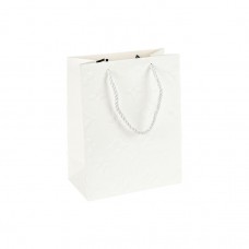 Пакет подарунковий 18х23х10 см з рельєфним тисненням WHITE HL-1859