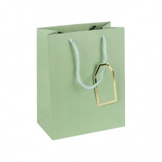 Пакет подарунковий 26х32х12см однотонний LIGHT GREEN HL-1977