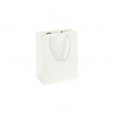 Пакет подарунковий 12х15х7 см з рельєфним тисненням WHITE HL-1858