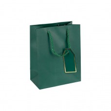 Пакет подарунковий 18х23х10 см однотонний DARK GREEN HL-1979