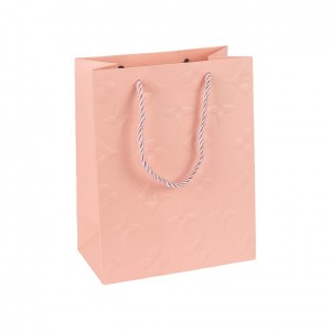 Пакет подарунковий 26х32х12 см з рельєфним тисненням PINK HL-1868