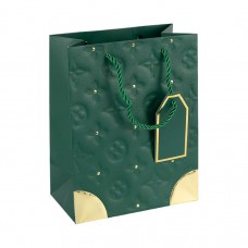 Пакет подарунковий 31х42х12см з тисненням і золотим декором GREEN HL-1887