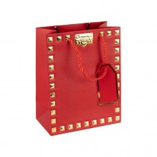 Пакет подарунковий 26х32х12 см із тисненням фольгою RED HL-1906