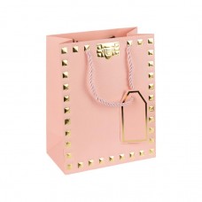 Пакет подарунковий 26х32х12 см із тисненням фольгою PINK HL-1916