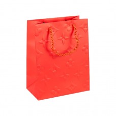 Пакет подарунковий 26х32х12 см з рельєфним тисненням RED HL-1864