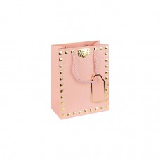 Пакет подарунковий 12х15х7 см із тисненням фольгою PINK HL-1914