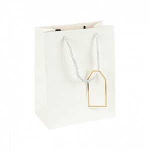 Пакет подарунковий 26х32х12 см однотонний WHITE HL-1965