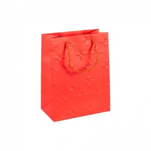 Пакет подарунковий 18х23х10 см з рельєфним тисненням RED HL-1863