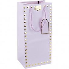 Пакет подарунковий 38х18х13 см із тисненням фольгою "Пляшка" PURPLE HL-1923