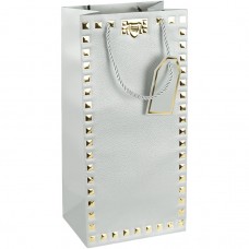 Пакет подарунковий 38х18х13 см із тисненням фольгою "Пляшка" SILVER HL-1933