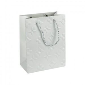 Пакет подарунковий 26х32х12 см з рельєфним тисненням SILVER HL-1872