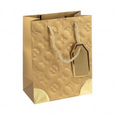Пакет подарунковий 31х42х12 см з тисненням і золотим декором GOLD HL-1882