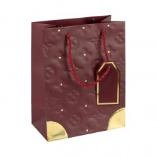 Пакет подарунковий 31х42х12 см з тисненням і золотим декором JUJUBE RED HL-1902