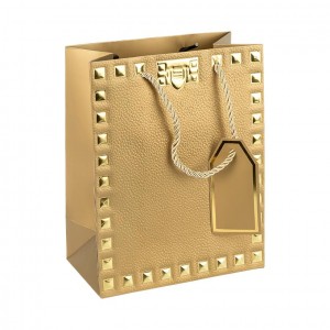 Пакет подарунковий 31х42х12 см із тисненням фольгою GOLD HL-1912